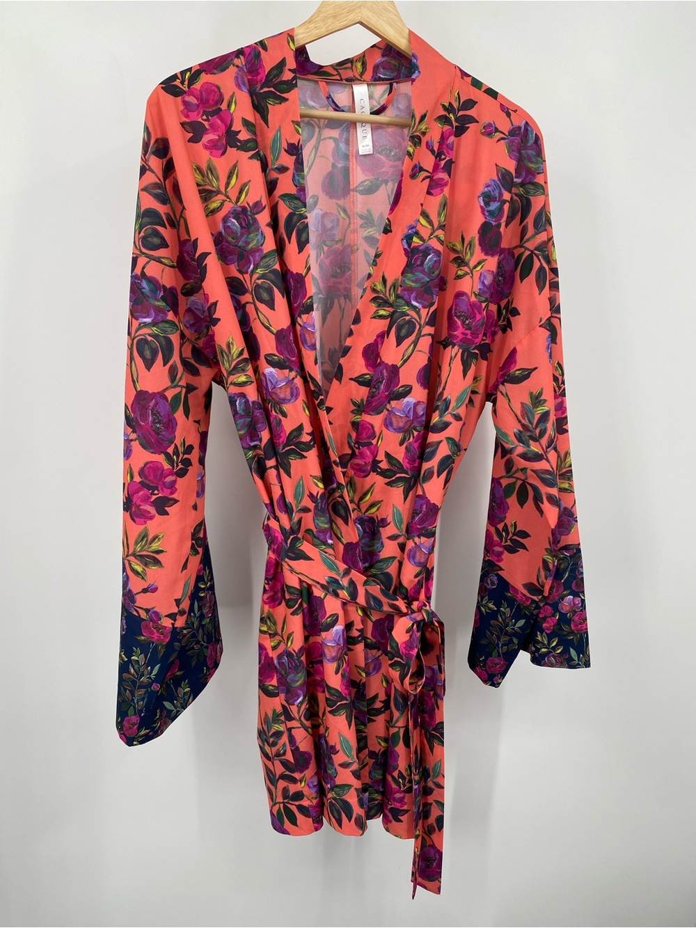 Cacique Women’s Multicolored Floral Wrap Robe Size 18/20